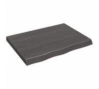 vidaXL Table Top Dark Brown 80x60x(2-6) cm Treated Solid Wood Oak NEW