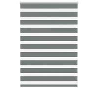 vidaXL Zebra Blind Dark Grey 95x100 cm Fabric Width 90.9 cm Polyester