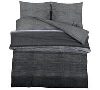vidaXL Duvet Cover Set Dark Grey 225x220 cm Cotton