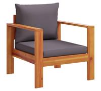 (dark grey, armchair) vidaXL Garden Table Outdoor Dining Table Patio Side Table Solid Wood Acacia