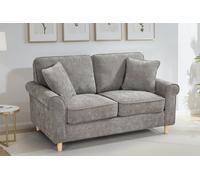 Dark Grey Chenille Fabric 2 Seater Sofa Freddie