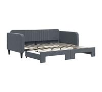 (dark grey, Couch Sofa Bed Trundle) vidaXL Daybed Sofa Bed Guest Bed with Mattress Light Grey 90x190 cm Velvet
