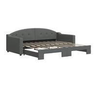 (dark grey, Couch Sofa Trundle) vidaXL Daybed Sofa Bed Guest Bed with Mattress Light Grey 90x190 cm Fabric