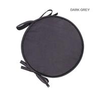 (Dark Grey, Diameter 38 cm) Plain Round Garden Chair Pad Seat Cushion For Outdoor Bistro Stool Patio Home Dining