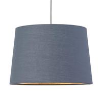 Dark Grey Fabric with Gold Inner Easy Fit Light Shade/Lampshade for Ceiling Light or Table Lamps, 28cm Diameter