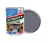 Dark Grey Fence And Shed Paint King Of Paints Slate Grey 5Litres One Coat