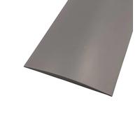 Dark Grey, Flat Laminate to Tile Threshold Bar, PVC Transition Profile, Self-Sticking Vinyl Edge Trim for Floor Gap, Carpet to Floor Seam Joining Strip