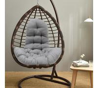 (Dark Grey) Garden Hanging Egg Chair Thick Cushion Swing Chair Pad