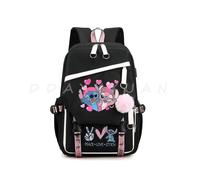 (Dark Grey) Lilo And Stitch Backpack Waterproof Bookbag Laptop Rucksack Travel Usb Large Capacity Mochila School Bag For Kids