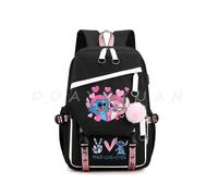 (Dark Grey) Lilo And Stitch Backpack Waterproof Bookbag Laptop Rucksack Travel USB Large Capacity Mochila School Bag For Kids