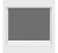 Dark Grey Made To Measure Deluxe Daylight Roller Blinds Light Filtering Premium Fabric Easy Fit Metal Brackets Bedroom Living Room Office Child Safe 240cm Width x 160cm Length