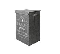 (Dark Grey) ManraRaj 85L Collapsible Laundry Basket With Handle Laundry Hamper Basket With Lid Cloth Hamper for Storage Baskets for Dirty Clothes Bin