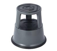 Dark Grey Metal Rolling Kick Step Stool With 150Kg Capacity