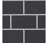 Dark Grey Metro Tile 8mm x 250mm Bathroom Wall Panels 100% Waterproof Panels, PVC Wall Panels