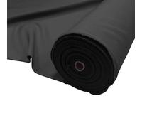 Dark Grey Plain Bi-Stretch Polyester Fabric 170 GSM Weight 150cm Wide - Dressmaking Material for Trousers, Suits & Workwear - Panama Weave Sewing Fabric - 3 Metre (300cm x 150cm)