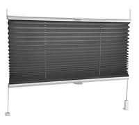 Dark Grey Pleated Blinds 18 Width Sizes, Easy Fit Install Plisse Conservatory Blinds 200cm Drop (50cm Wide)