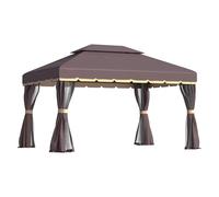 Dark Grey Pop-up Pavilion - Garden Party Tent with Mosquito Nets & Curtains Instant Canopy for Outdoor Events Waterproof & UV Resistant Easy Setup Pavilion
