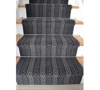 Dark Grey Premium Herringbone Design Rugs - Elegant Runners for Exquisite Style & Functionality - Perfect for Hallways Stairs and Entryways - Enhance Your Home Decor with Classic Geometric Pattern