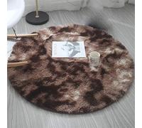 Dark Grey Round Circle Plain Modern Shaggy Rugs Mats Circular Thick Soft RugBedroom Carpet Super Soft Modern Circular Living Room Area Rugs Home Cozy Shaggy Carpets Mat Floor Rugs,Brown,200cm
