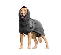 (Dark Grey, S) Pet Dog Towelling Quick Drying Robe Coat Jacket Puppy Apparel Clothes Sleepwear