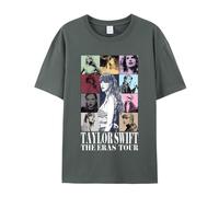 (Dark Grey, S) Taylor Swift T-Shirt, Loose Round Neck Short Sleeve Taylor Swift The Eras Tour