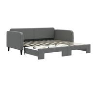 (dark grey, Sofa Day Trundle) vidaXL Daybed with Mattress Sofa Bed Guest Bed Light Grey 90x190 cm Fabric