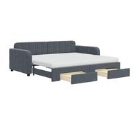 (dark grey, Sofa Trundle and Drawers) vidaXL Daybed Living Room Sofa Bed Sofa Bed Guest Bed Sleeper Sofa Velvet