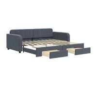 (dark grey, Sofa Trundle and Drawers) vidaXL Daybed Living Room Sofa Bed Sofa Bed Guest Bed Sleeper Sofa Velvet