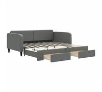 (dark grey, Sofa Trundle and Drawers) vidaXL Daybed with Mattress Sofa Bed Guest Bed Light Grey 90x190 cm Fabric