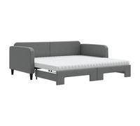(dark grey, Sofa Trundle and Mattresses) vidaXL Daybed with Mattress Sofa Bed Guest Bed Light Grey 90x190 cm Fabric