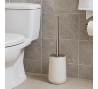 Dark Grey Toilet Brush, Marble Effect Lavatory Brush, Bathroom Toilet Scrubber Brush For Modern Interiors Premier Housewares White One Size