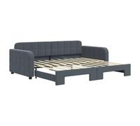 (dark grey, Trundle Sofa Bed Day Bed) vidaXL Daybed Living Room Sofa Bed Sofa Bed Guest Bed Sleeper Sofa Velvet