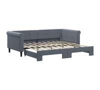 (dark grey, Trundle Sofa) vidaXL Daybed with Mattress Sofa Bed Guest Bed Blue Light Grey 90x190 cm Velvet
