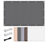Dark Grey UV-Resistant Balcony Patio Mat 1x5.4m with Holes & Cable Ties for Apartment Deck Railing & Poolside - Perfect for Outdoor Spaces