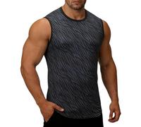 Dark Grey Vests for Men UK Sleeveless Sport Tops Oversized Breathable Athletic Gym Tshirts Crew Neck Plus Size Running Workout Shirts Pullovers Lightweight Summer Mens Activewear Tshirts Size XS
