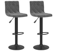 (dark grey) vidaXL Bar Stools Kitchen Bar Chair Counter Stool Pub Bistrol Chair Velvet