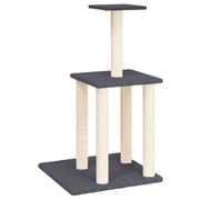 vidaXL Cat Tree w/ Sisal Scratching Posts Dark Grey 85.5cm, Grey