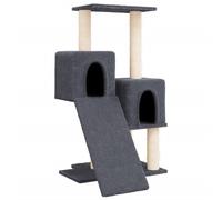 (dark grey) vidaXL Cat Tree with Sisal Scratching Posts Cat Scratch Tower Climber Dark Grey