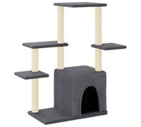 vidaXL Cat Tree with Sisal Scratching Posts Dark Grey 97.5 cm