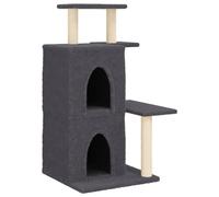 vidaXL Cat Tree with Sisal Scratching Posts Dark Grey 97 cm, Grey
