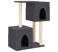 (dark grey) vidaXL Cat Tree with Sisal Scratching Posts Cat Tower Pet Cat Climbing Tree