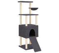 (dark grey) vidaXL Cat Tree with Sisal Scratching Posts Cat Tower Pet Cat Climbing Tree