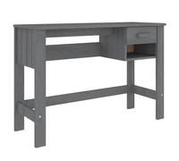 vidaXL Desk HAMAR Dark Grey 110x40x75 cm Solid Wood Pine