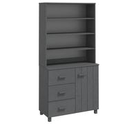 vidaXL Highboard HAMAR Solid Wood Pine Dark Grey 01 UK HOT