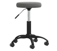 (dark grey) vidaXL Office Swivel Chair Computer Chair Swivel Stool Dining Chair Velvet