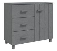 vidaXL Sideboard HAMAR Dark Grey 90x40x80 cm Solid Pinewood NEW