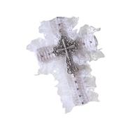 Dark Hair Clip 2000s Trend Side Clip Crosses Dark Black Lace Halloween Dark Cool Hairpin Photo Props