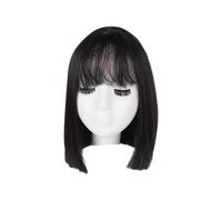 Dark Hair Wig Cool Style! The Preferred Center Hair Accessory For Women Shining With And Leading The Trend! Hair Tie Scarf (Black, One Size)