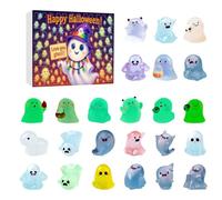 Dark Halloween Advent Calendar,Mini Ghost Figures with Box,Mystery Desktop Ornament Advents Calendars Christmas 3D Countdown Set,Desk,Home Decorates