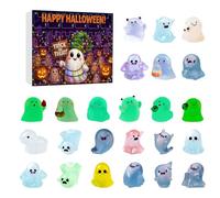 Dark Halloween Advent Calendar,Mini Ghost Figures with Boxs,Mystery Desktop Ornament Advents Calendar Christmas 3D Countdown Sets,Desks,Home Decorate